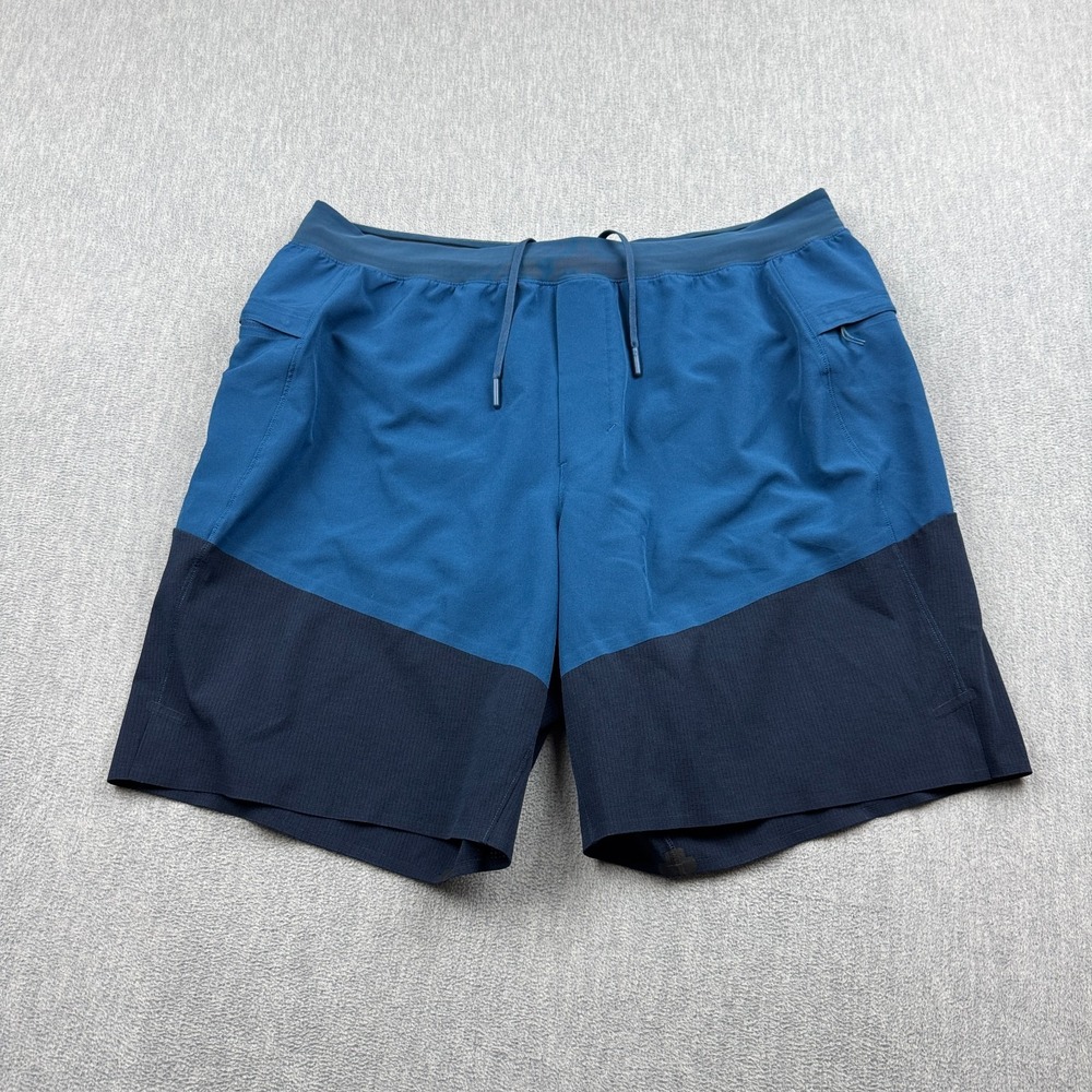 Lululemon Shorts Mens XL Blue Namaste at the Beach 8" Lined Athletic Swimming